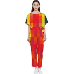 Pride Plaid Batwing Lightweight Chiffon Jumpsuit by WetdryvacsLair