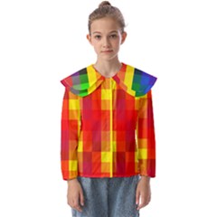 Pride Plaid Kids  Peter Pan Collar Blouse by WetdryvacsLair