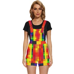 Pride Plaid Short Overalls by WetdryvacsLair