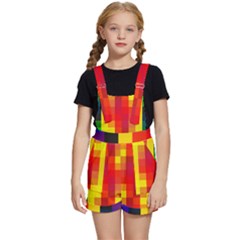 Pride Plaid Kids  Short Overalls by WetdryvacsLair