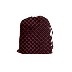 Red Lips Kiss Glitter Drawstring Pouch (medium) by idjy