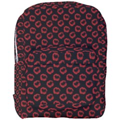 Red Lips Kiss Glitter Full Print Backpack by idjy