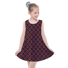 Red Lips Kiss Glitter Kids  Summer Dress by idjy