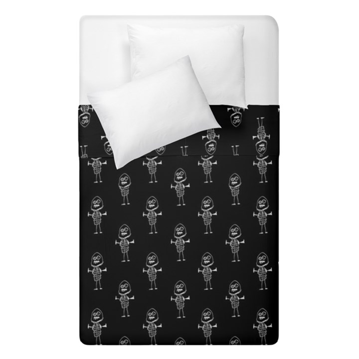 Sketchy Style Funny Skeletons Motif Drawing Duvet Cover Double Side (Single Size)