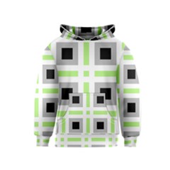 Agender Flag Plaid Kids  Pullover Hoodie