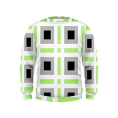 Agender Flag Plaid Kids  Sweatshirt by WetdryvacsLair