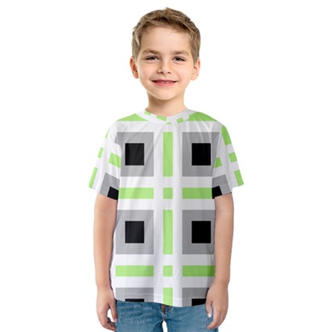 Agender Flag Plaid Kids  Sport Mesh Tee by WetdryvacsLair