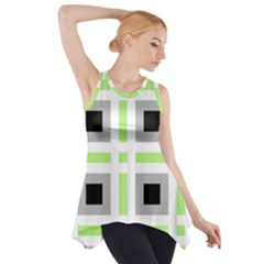 Agender Flag Plaid Side Drop Tank Tunic by WetdryvacsLair