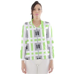 Agender Flag Plaid Women s Windbreaker