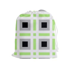 Agender Flag Plaid Drawstring Pouch (xl) by WetdryvacsLair