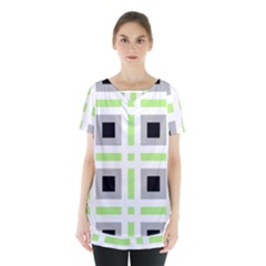 Agender Flag Plaid Skirt Hem Sports Top by WetdryvacsLair