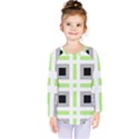 Agender Flag Plaid Kids  Long Sleeve Tee View1