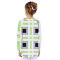 Agender Flag Plaid Kids  Long Sleeve Tee View2