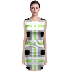 Agender Flag Plaid Sleeveless Velvet Midi Dress