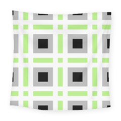 Agender Flag Plaid Square Tapestry (large)