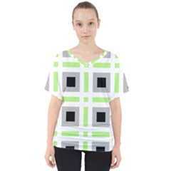 Agender Flag Plaid V-neck Dolman Drape Top by WetdryvacsLair