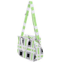 Agender Flag Plaid Rope Handles Shoulder Strap Bag by WetdryvacsLair