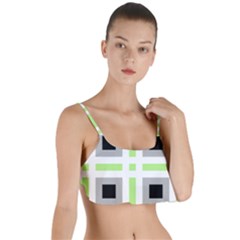 Agender Flag Plaid Layered Top Bikini Top  by WetdryvacsLair