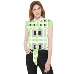 Agender Flag Plaid Frill Detail Shirt by WetdryvacsLair