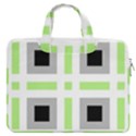 Agender Flag Plaid MacBook Pro13  Double Pocket Laptop Bag View1