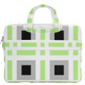 Agender Flag Plaid MacBook Pro13  Double Pocket Laptop Bag View2