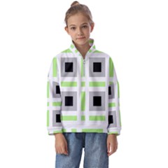 Agender Flag Plaid Kids  Half Zip Hoodie by WetdryvacsLair