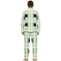 Agender Flag Plaid Men s Long Sleeve Velvet Pocket Pajamas Set View4