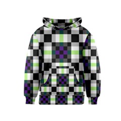 Agender Flag Plaid With Difference Kids  Pullover Hoodie by WetdryvacsLair