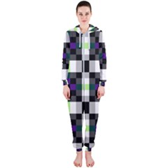 Agender Flag Plaid With Difference Hooded Jumpsuit (ladies) by WetdryvacsLair