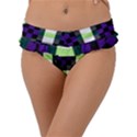 Agender Flag Plaid With Difference Frill Bikini Bottom View1