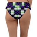 Agender Flag Plaid With Difference Frill Bikini Bottom View2