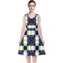 Agender Flag Plaid With Difference V-Neck Midi Sleeveless Dress  View1