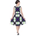 Agender Flag Plaid With Difference V-Neck Midi Sleeveless Dress  View2