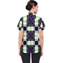 Agender Flag Plaid With Difference Women s Short Sleeve Shirt View2