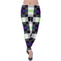 Agender Flag Plaid With Difference Velvet Leggings View1