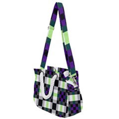 Agender Flag Plaid With Difference Rope Handles Shoulder Strap Bag by WetdryvacsLair