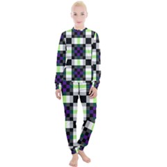 Agender Flag Plaid With Difference Women s Lounge Set by WetdryvacsLair