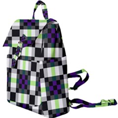 Agender Flag Plaid With Difference Buckle Everyday Backpack by WetdryvacsLair