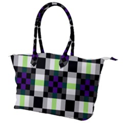 Agender Flag Plaid With Difference Canvas Shoulder Bag by WetdryvacsLair