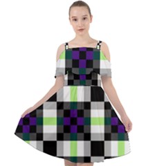 Agender Flag Plaid With Difference Cut Out Shoulders Chiffon Dress by WetdryvacsLair