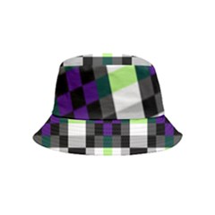 Agender Flag Plaid With Difference Bucket Hat (kids) by WetdryvacsLair