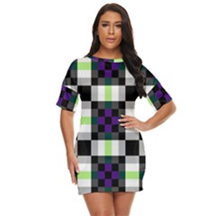 Agender Flag Plaid With Difference Just Threw It On Dress by WetdryvacsLair