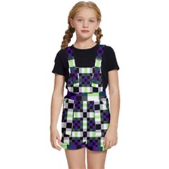 Agender Flag Plaid With Difference Kids  Short Overalls by WetdryvacsLair