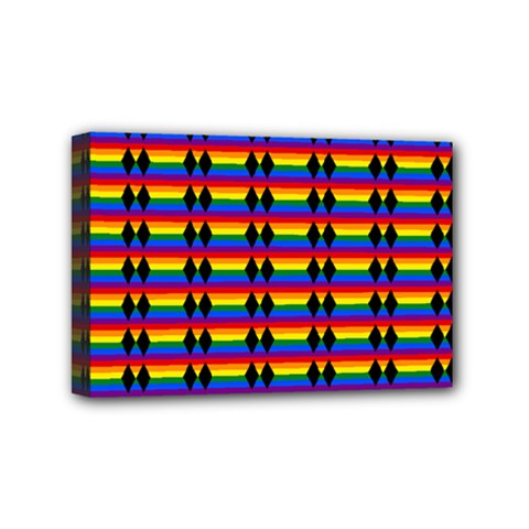 Double Black Diamond Pride Bar Mini Canvas 6  X 4  (stretched) by WetdryvacsLair