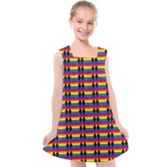 Double Black Diamond Pride Bar Kids  Cross Back Dress by WetdryvacsLair