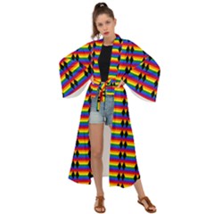 Double Black Diamond Pride Bar Maxi Kimono by WetdryvacsLair