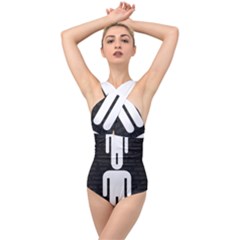 A Wordsearch For Our Times Cross Front Low Back Swimsuit by WetdryvacsLair