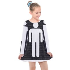 All Work And No Pants Makes Jack Significantly More Interesting Kids  Long Sleeve Dress by WetdryvacsLair