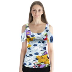 Backgrounderaser 20220502 021714655 Butterfly Sleeve Cutout Tee 