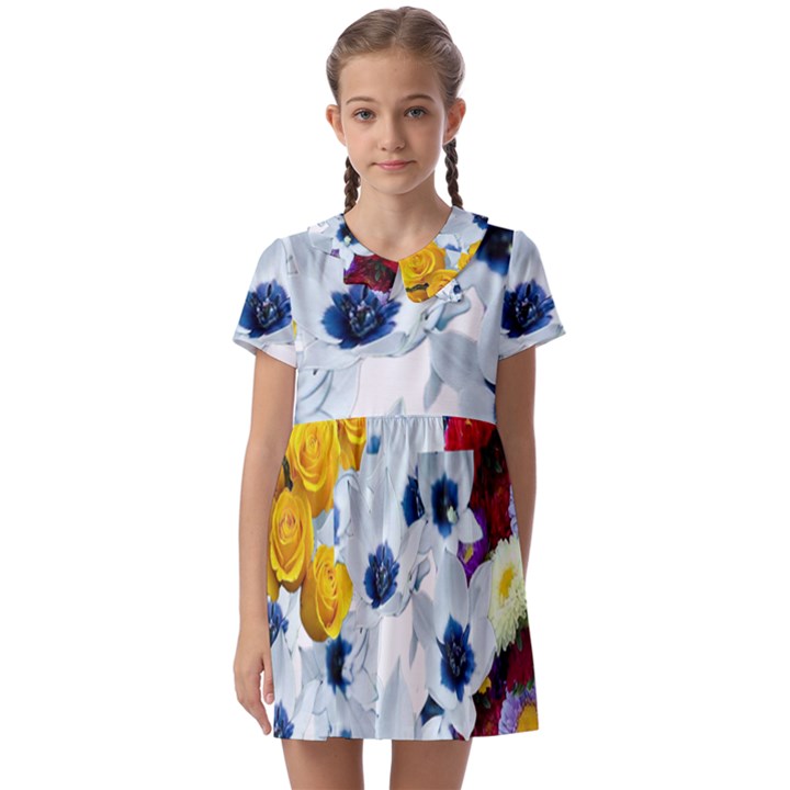 Backgrounderaser 20220502 021714655 Kids  Asymmetric Collar Dress